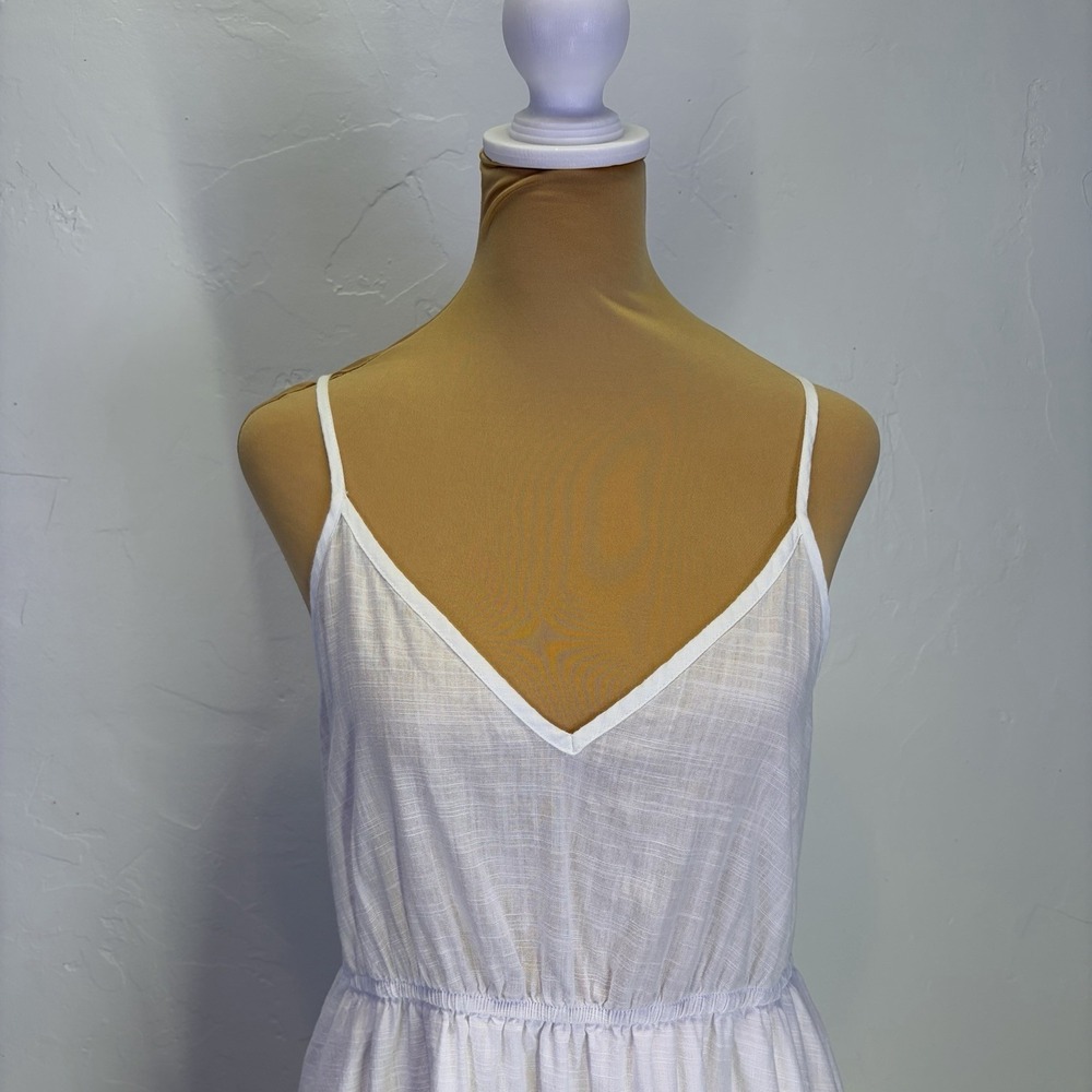 Shein Woman's Eyelet Dress Size 0XL White Bridal Shower Beach Resort Vacation - Picture 3 of 11